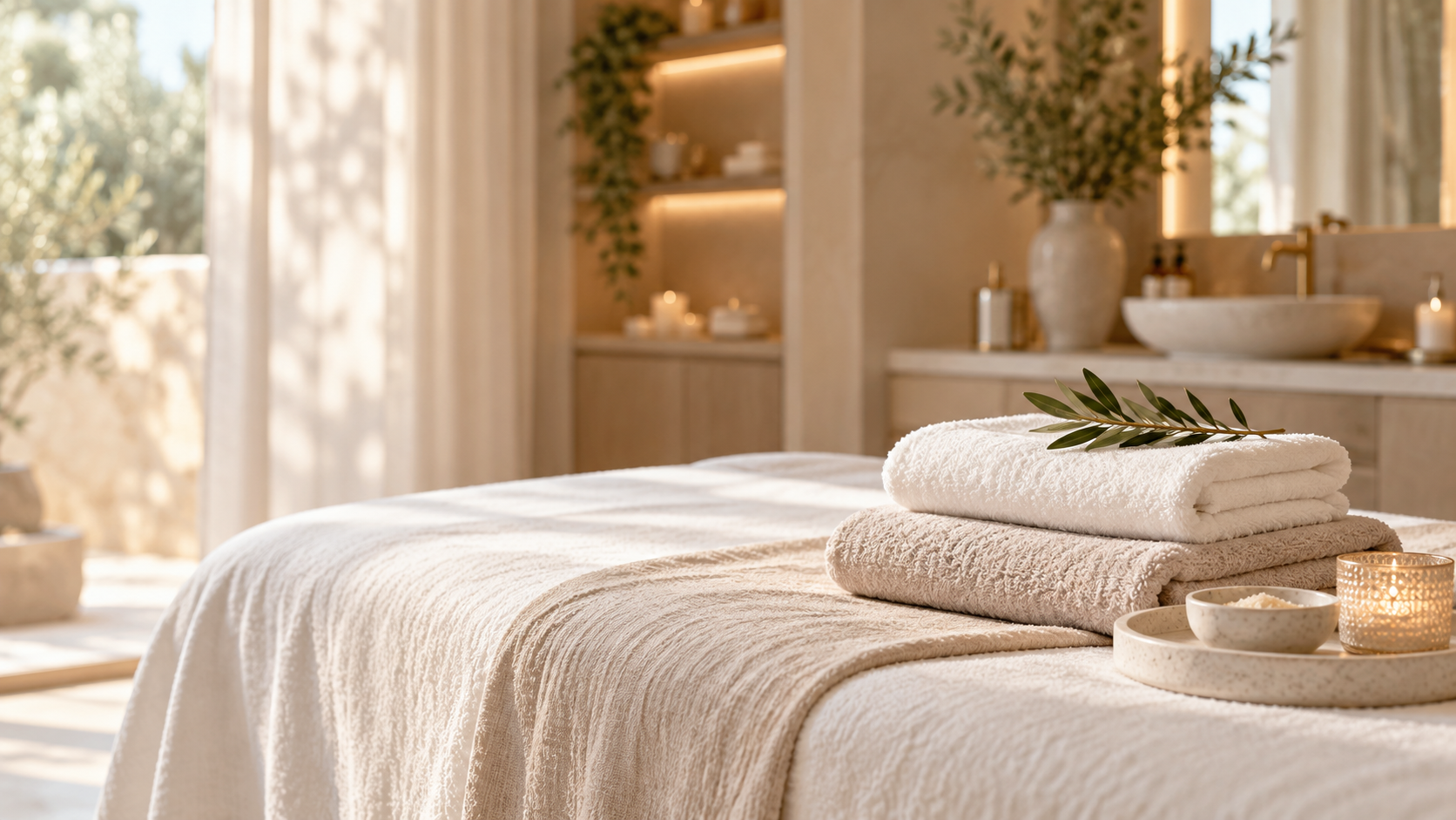 Luxury skin treatment setting