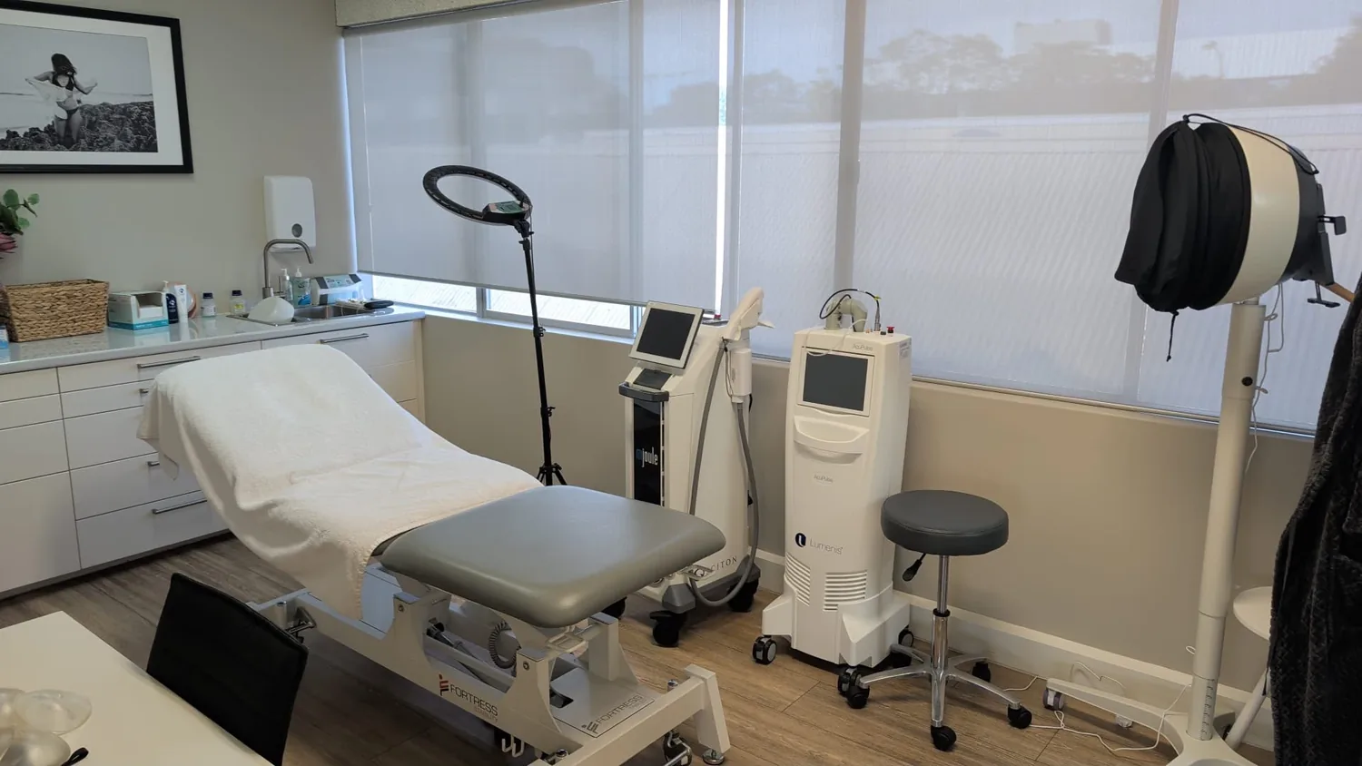 Aria treatment room and Sciton BBL HERO system